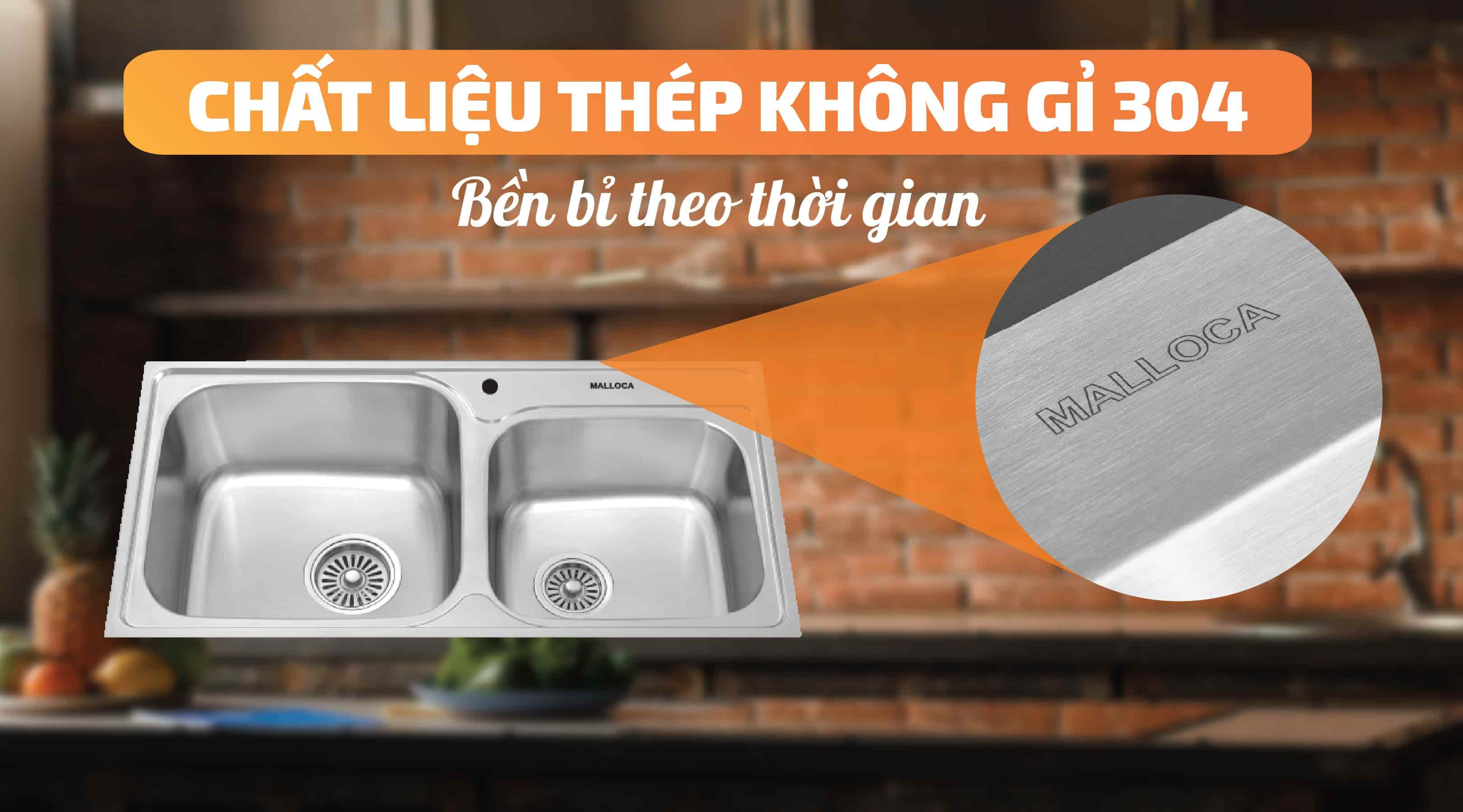 Chậu rửa chén MS 1011 NEW - chất liệu thép không gỉ